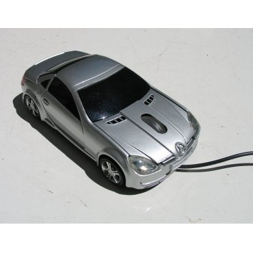мышка компьютерная проводная  Mercedes Benz SLK серебристая