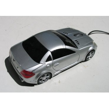 мышка компьютерная проводная  Mercedes Benz SLK серебристая