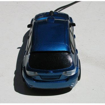 мышка компьютерная проводная Subaru Impreza голубая