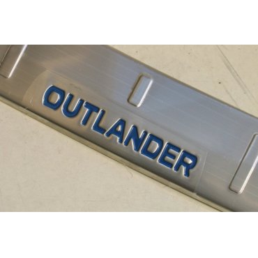 Mitsubishi Outlander 2015 накладка защитная на задний бампер тип B синяя 