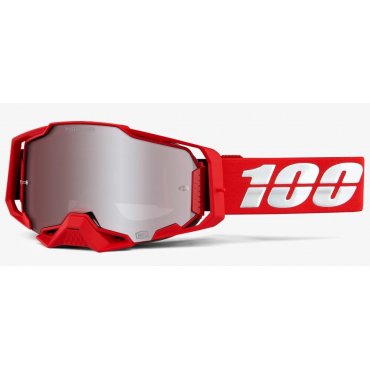 Окуляри 100% ARMEGA Goggle HiPER Red - Mirror Silver Lens