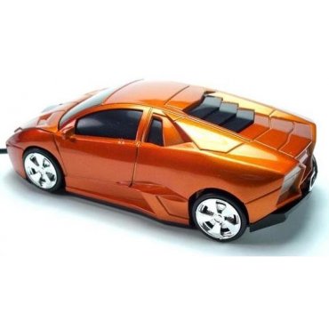 мышка компьютерная проводная Lamborghini оранжевая 