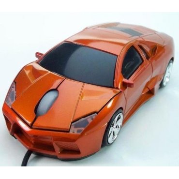 мышка компьютерная проводная Lamborghini оранжевая 