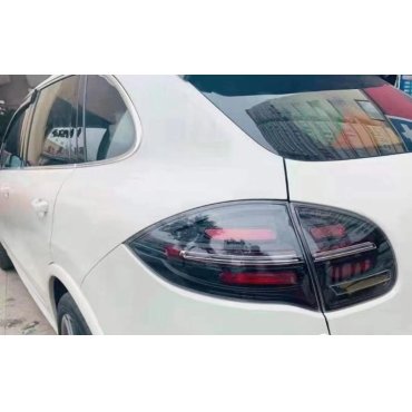Porsche Cayenne 958 2011+ оптика задняя FULL LED тюнинг 2018+ look черная