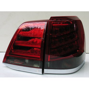 Toyota Land Cruiser LC 200 оптика светодиодная задняя красная дымчатая  LED