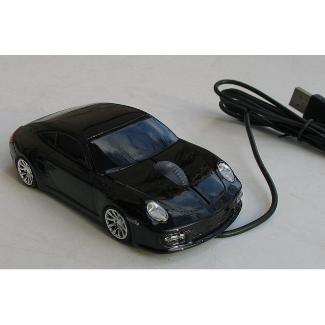 мышка компьютерная проводная Porsche черная
