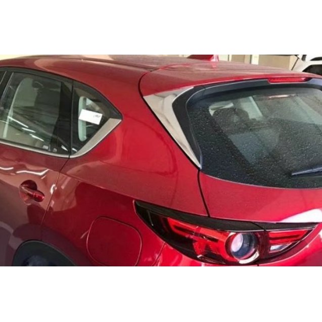 Mazda CX-5 2017+  хром накладки на задний спойлер