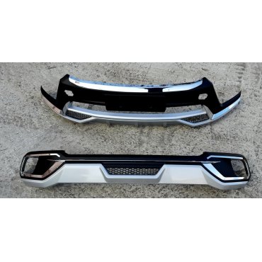 Toyota Highlander 2014 XU50 накладки передняя и задняя на бамперы Bodykit  Toyota Highlander 2014 XU50 накладки передняя и задняя на бамперы Bodykit