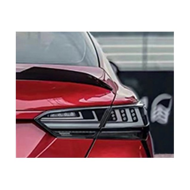 Toyota Camry XV70 2018+ оптика задняя LED альтернативная тюнинг черно белая стиль ZW
