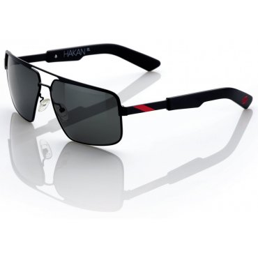 Окуляри 100% HAKAN Sunglasses - Matte Black - Grey Tint