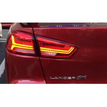 Mitsubishi Lancer X оптика задняя красная A6 стиль