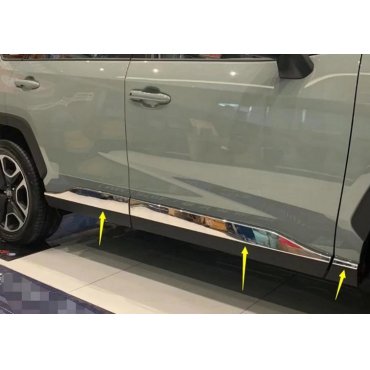 Toyota RAV 4 2019+ молдинги дверные хром тип B 