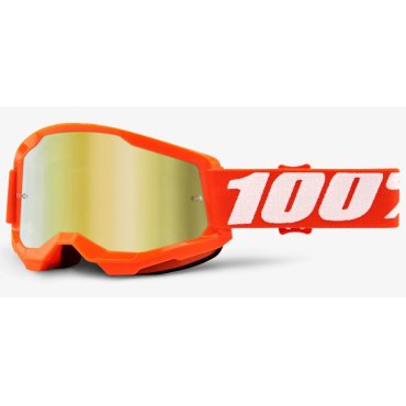 Окуляри 100% STRATA 2 Goggle Orange - Mirror Gold Lens