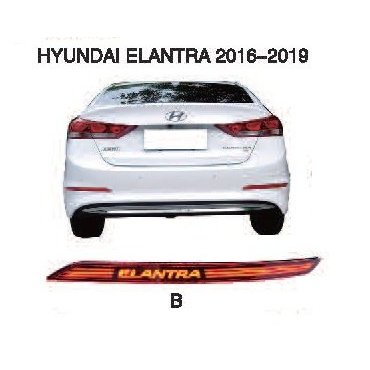 Hyundai Elantra AD 2016+ LED вставки катафоты в задний бампер тип B