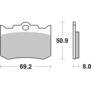 Гальмівні колодки SBS Perfomance Machine Front Brake Pads