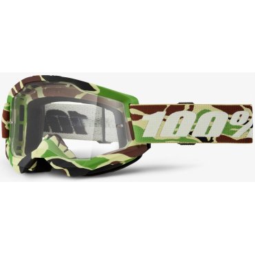 Окуляри 100% STRATA 2 Goggle War Camo - Clear Lens