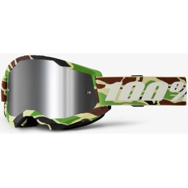 Окуляри 100% STRATA 2 Goggle War Camo - Mirror Silver Lens