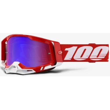 Окуляри 100% RACECRAFT 2 Goggle Red - Mirror Red Lens