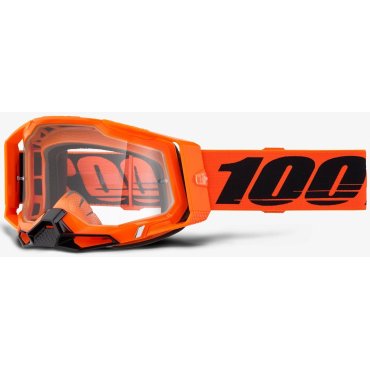 Окуляри 100% RACECRAFT 2 Goggle Neon Orange - Clear Lens