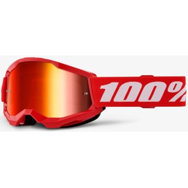 Дитячі окуляри 100% STRATA 2 Youth Goggle Red - Mirror Red Lens