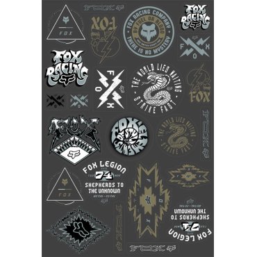 Лист наліпок FOX CASCADIA STICKER KIT [Miscellaneous]