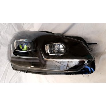 Volkswagen Golf 6 оптика передняя черная стиль Golf 7.5 FULL LED 1 линза RSU