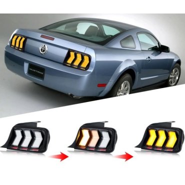 Ford Mustang GT 2005+ фонари белые Euro 2023 look стиль CP