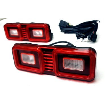 Land Rover Defender L663 2020+ задние LED вставки в задний бампер красные NS
