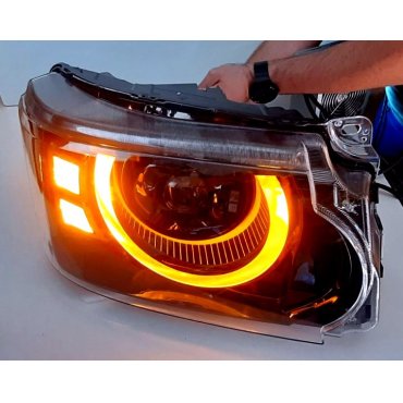 Range Rover Sport L320 2010+ оптика передняя Full LED черная стиль Defender