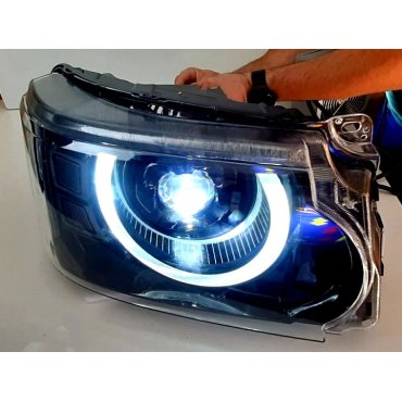 Range Rover Sport L320 2010+ оптика передняя Full LED черная стиль Defender
