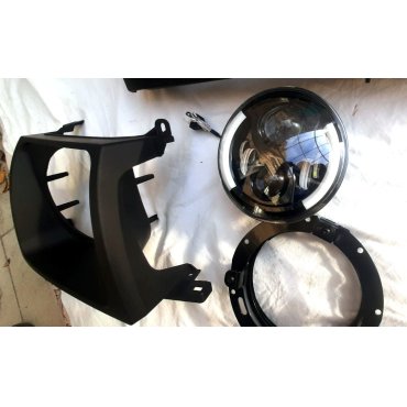 Toyota Land Cruiser LC100 2003+ оптика передняя Full LED + решетка радиатора стиль 3D