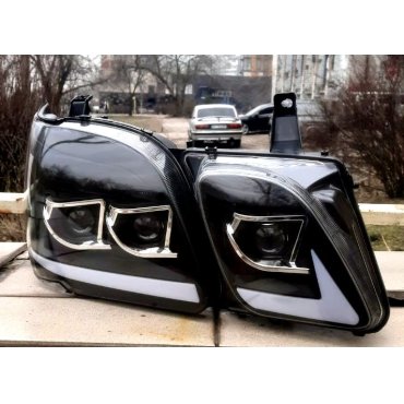 Lexus LX470 1998+ оптика передняя Full LED черная RP