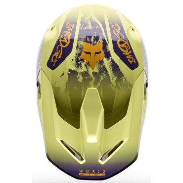 Шолом FOX V1 Helmet - IMAGE PRINT [Yellow]