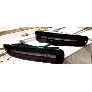 Mitsubishi Pajero Mk3 1999+ оптика задняя LED в бампер черная CP