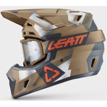 Шолом LEATT Moto 7.5 Helmet + Goggle [Khaki Brown]