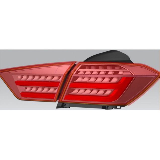 Chevrolet Cruze Mk2 оптика задняя красная BMW Style/ LED taillights red BMW style