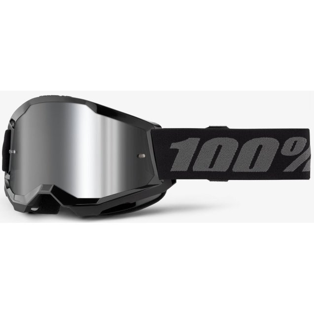 Дитячі окуляри 100% STRATA 2 Youth Goggle Black - Mirror Silver Lens