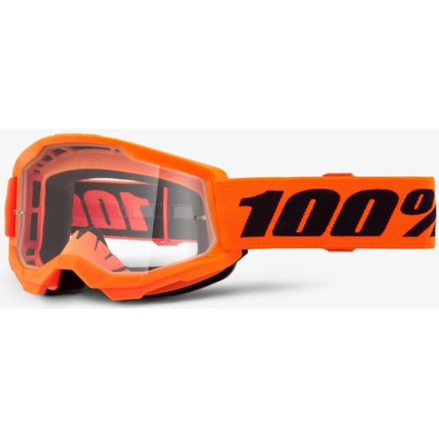 Дитячі окуляри 100% STRATA 2 Youth Goggle Neon Orange - Clear Lens