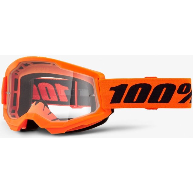 Окуляри 100% STRATA 2 Goggle Neon Orange - Clear Lens