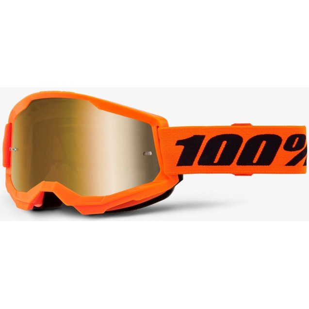 Окуляри 100% STRATA 2 Goggle Neon Orange - Mirror Gold Lens