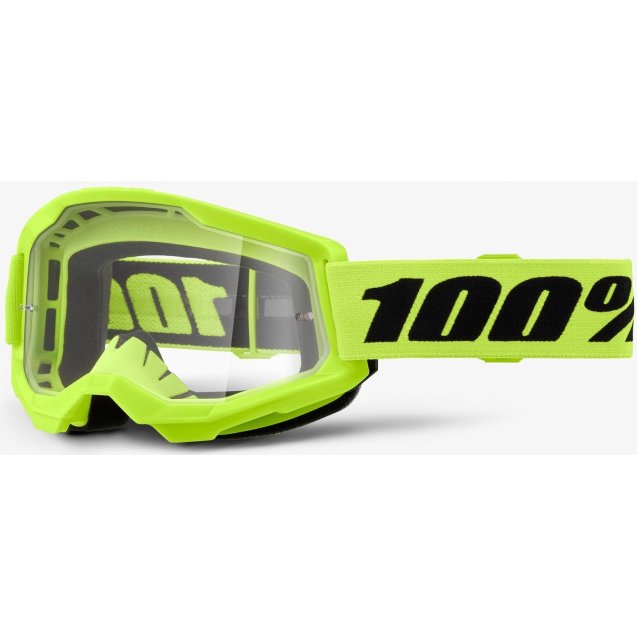 Окуляри 100% STRATA 2 Goggle Neon Yellow - Clear Lens