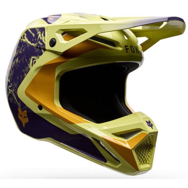 Шолом FOX V1 Helmet - IMAGE PRINT [Yellow]