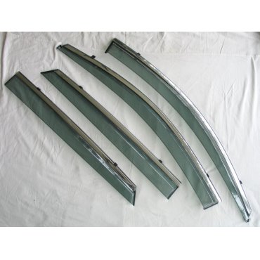 Kia Stonic KX1 2017+ ветровики дефлекторы окон ASP с молдингом нержавеющей стали / sunvisors