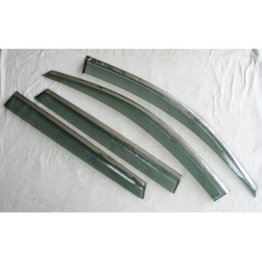 Skoda Karoq 2018+ ветровики дефлекторы окон ASP с молдингом нержавеющей стали / sunvisors