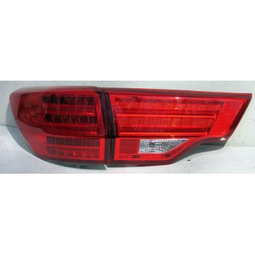 Toyota Highlander 2014 оптика задняя LED красная/ Led taillights red XU50 BMW style Toyota Highlander 2014 оптика задняя LED красная/ Led taillights red XU50 BMW style