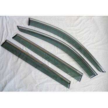 BMW X1 F48 2016+ ветровики дефлекторы окон ASP с молдингом нержавеющей стали / sunvisors