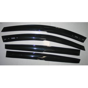 Nissan Tiida 5 дверей хэтчбек - ветровики дверей ASP передние и задние/ дефлекторы/ sunvisors Nissan Tiida 5 дверей хэтчбек - ветровики дверей ASP передние и задние/ дефлекторы/ sunvisors