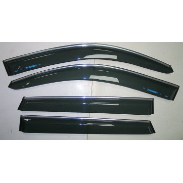 Hyundai Tucson - ветровики дверей с хром полоской ASP передние и задние/ дефлекторы/ sunvisors chrome Hyundai Tucson - ветровики дверей с хром полоской ASP передние и задние/ дефлекторы/ sunvisors chrome