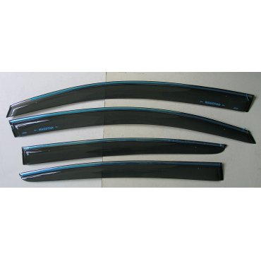 Volkswagen Passat B6 ветровики дверей с хром полоской ASP передние и задние/ дефлекторы/ sunvisors chrome Volkswagen Passat B6 ветровики дверей с хром полоской ASP передние и задние/ дефлекторы/ sunvisors chrome