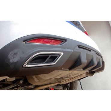 Hyundai Sonata YF 2011+ накладка на задний бампер диффузор Black